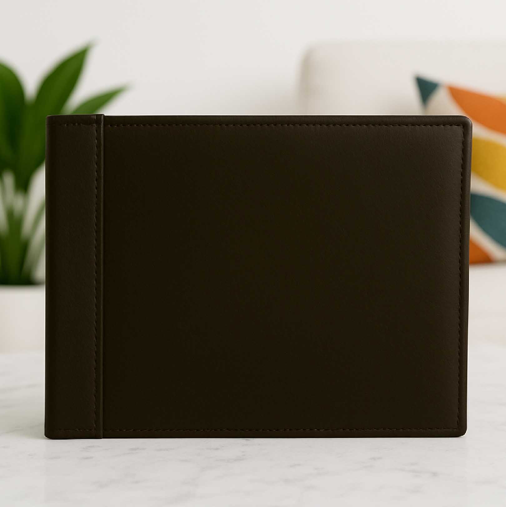 A3 landscape leather hardcover photobook with premium leather-style cover and large photo pages