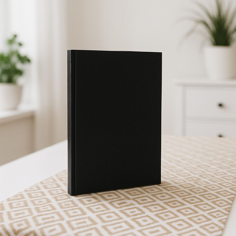 A4 portrait standard hardcover photobook with personalised photo cover design and hardcover finish