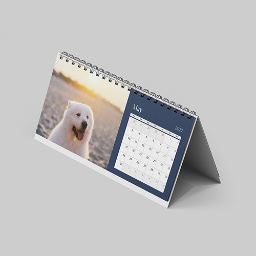 Desktop landscape modern themed personalised calendar design