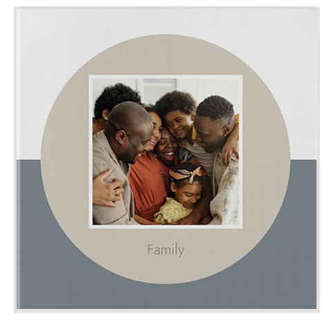 AI themed photobooks with a neutral theme, featuring personalised photo albums designed with soft, balanced colours for clean and modern memory keeping.