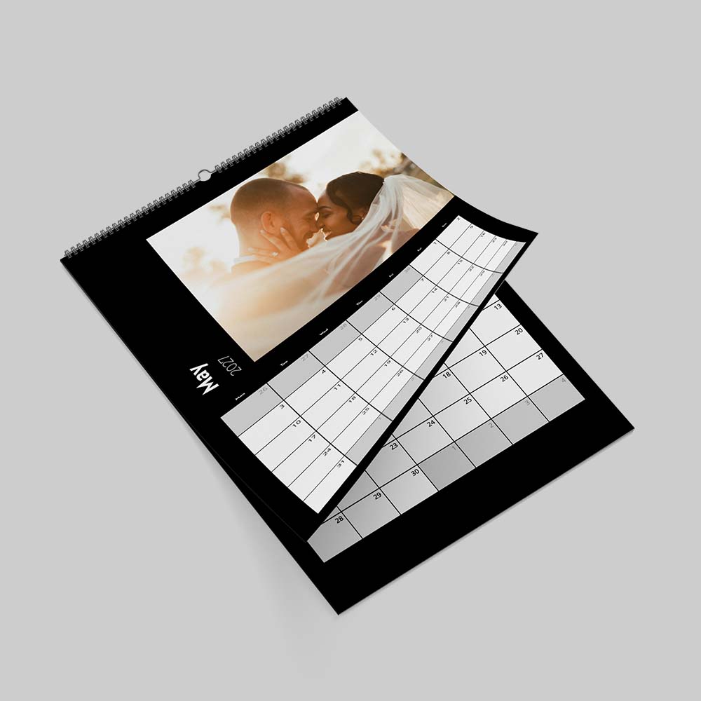 Modern Crest Themed Photo Calendar Collection Personalised modern crest themed calendar collection with custom family photos and earthy modern design