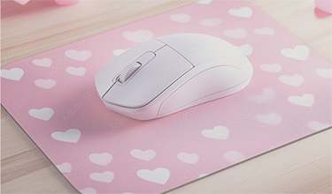 Personalised photo mousepad with custom printed design for home or office desk